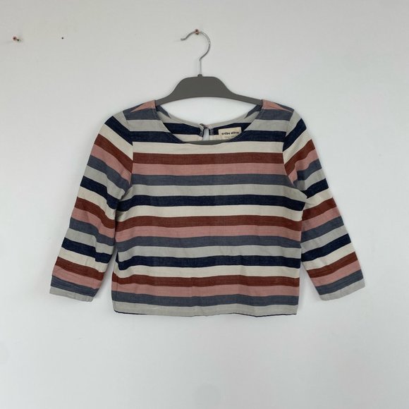 LAUDE the Label / Tribe Alive cotton long-sleeve stripe tee - Picture 2 of 5